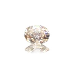 イエロージルコン(宝石名ジルコン)スリランカ/カンボジア産 1.21ct 識別済[231124189]7.2x5.6mm前後