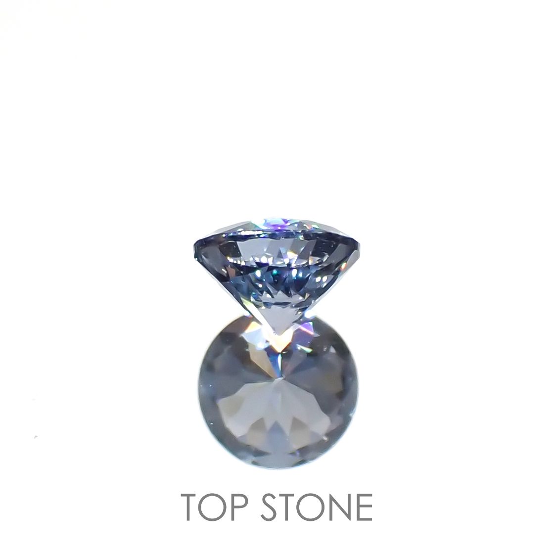 グレイッシュブルースピネル(宝石名スピネル)ビルマ/マダガスカル産 0.22ct 識別済[230119906]3.7x3.7mm前後