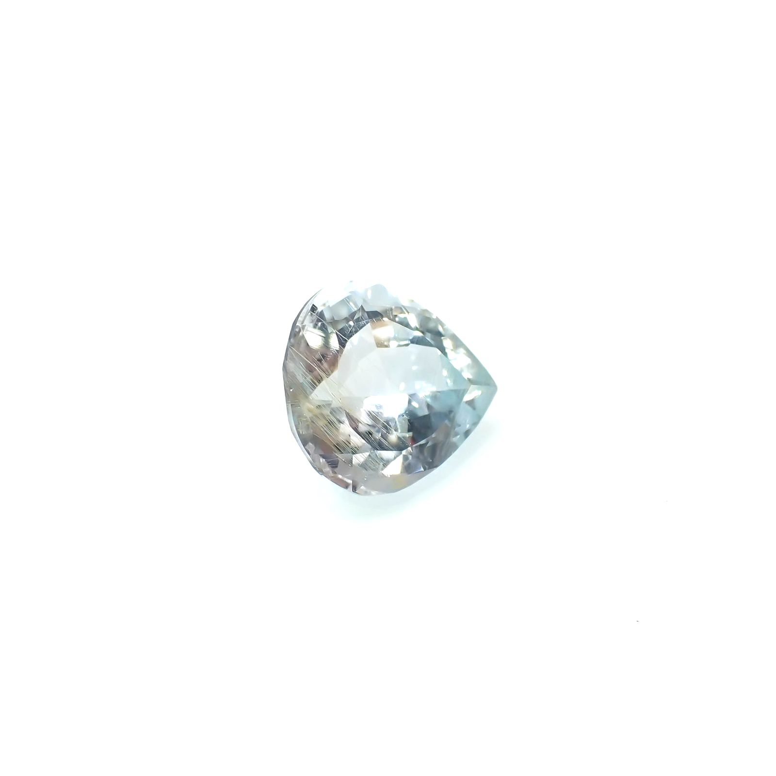 レインボーニードルインブルートパーズ（チューブインブルートパーズ） ブラジル・ミナスジェライス州産 10.64ct[240125508]14.7x12.9mm前後