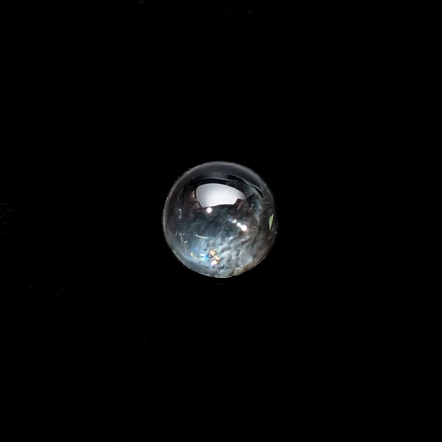 アベンチュリンアクアマリン ナイジェリア産 1.19ct[240226039]6.7x6.6mm前後