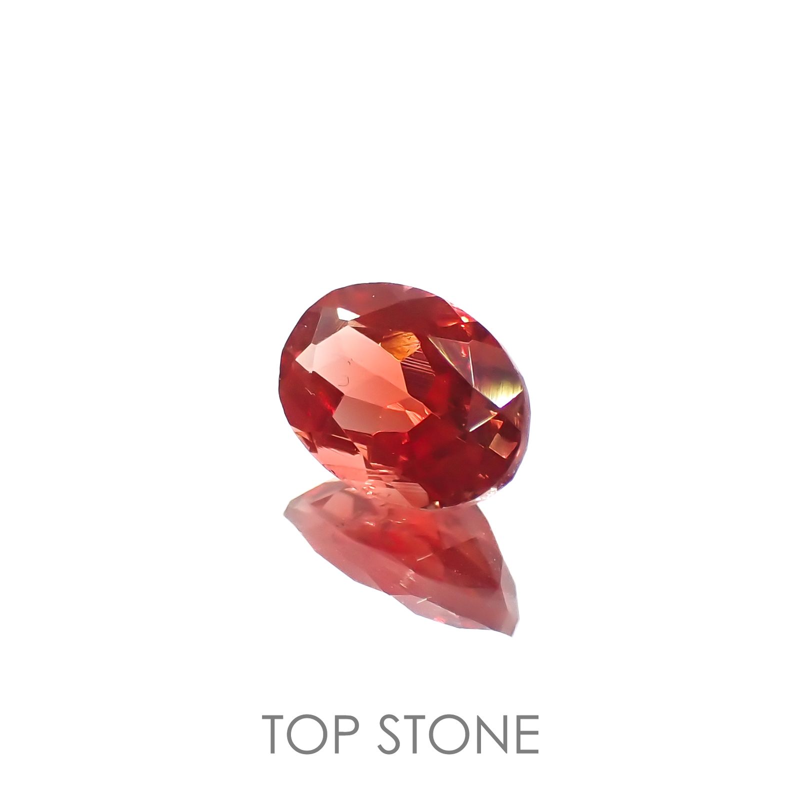 レッドラブラドライト(宝石名ラブラドライト)エチオピア産 0.68ct 識別済[221018265]6.8x4.9mm前後
