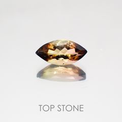 バイカラートルマリン(宝石名バイカラー・トルマリン) ブラジル産 0.58ct 識別済[21019007]7.9×3.9mm前後