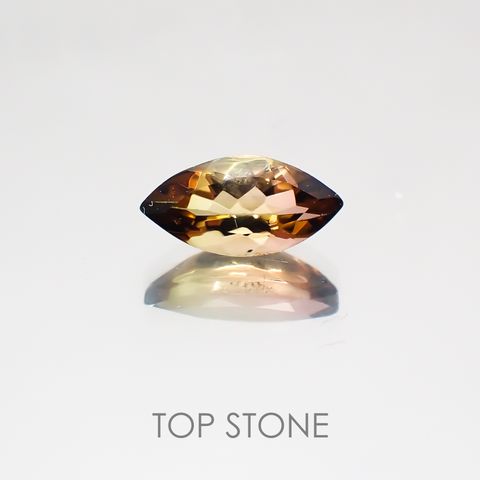バイカラートルマリン(宝石名バイカラー・トルマリン) ブラジル産 0.58ct 識別済[21019007]7.9×3.9mm前後