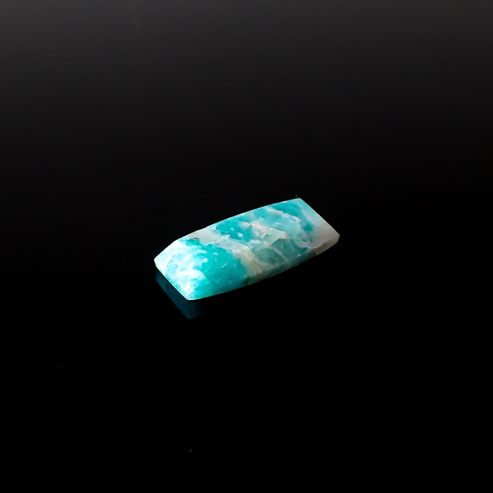 マトリックスアマゾナイト(アマゾナイトインクォーツ/フェルドスパー) ブラジル産 6.34ct[240226338]19.3x9mm前後