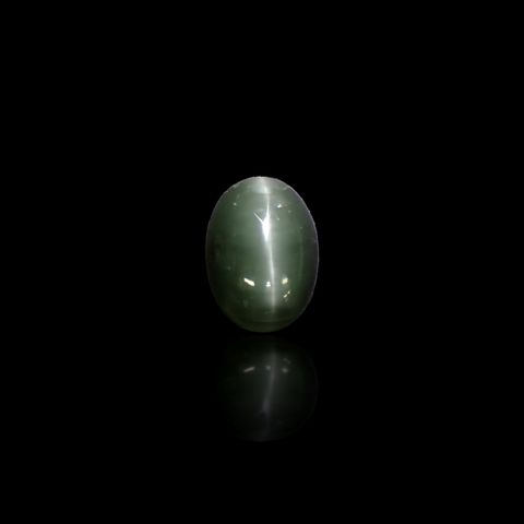 グリーンアパタイトキャッツアイ ブラジル産 14.16ct[240427183]16.8x12.3mm前後