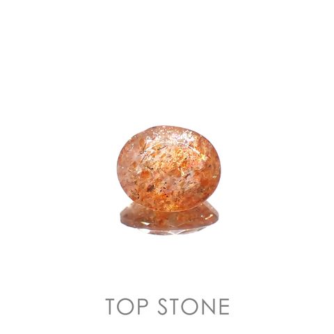 イリュージョンサンストーン(宝石名フェルドスパー)タンザニア産 3.00ct 識別済[230120117]10.9x8.9mm前後