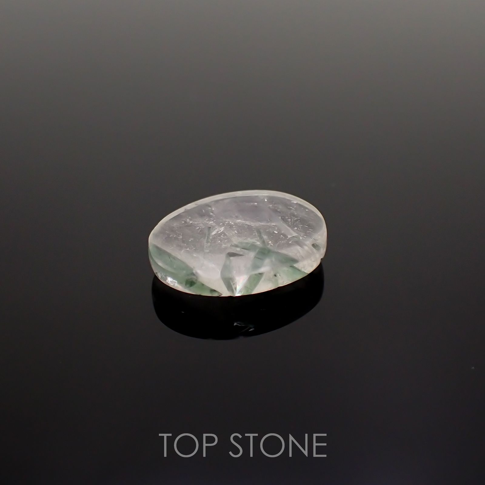 グリーントルマリンインクォーツ ブラジル・ミナスジェライス州産 10.78ct[221018313]18.6x15mm前後