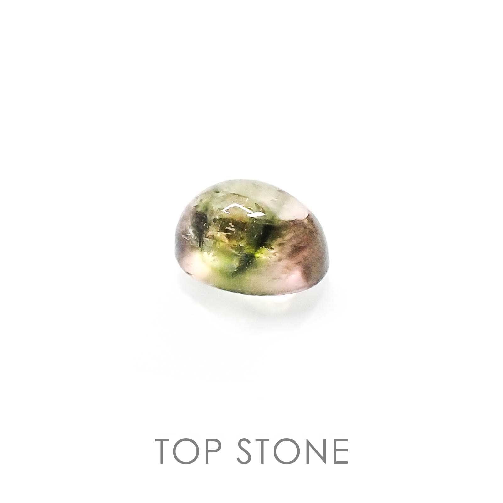 バイカラートルマリン(宝石名バイカラー・トルマリン) ブラジル産 0.75ct 識別済[20084649]6.2×4.1mm前後