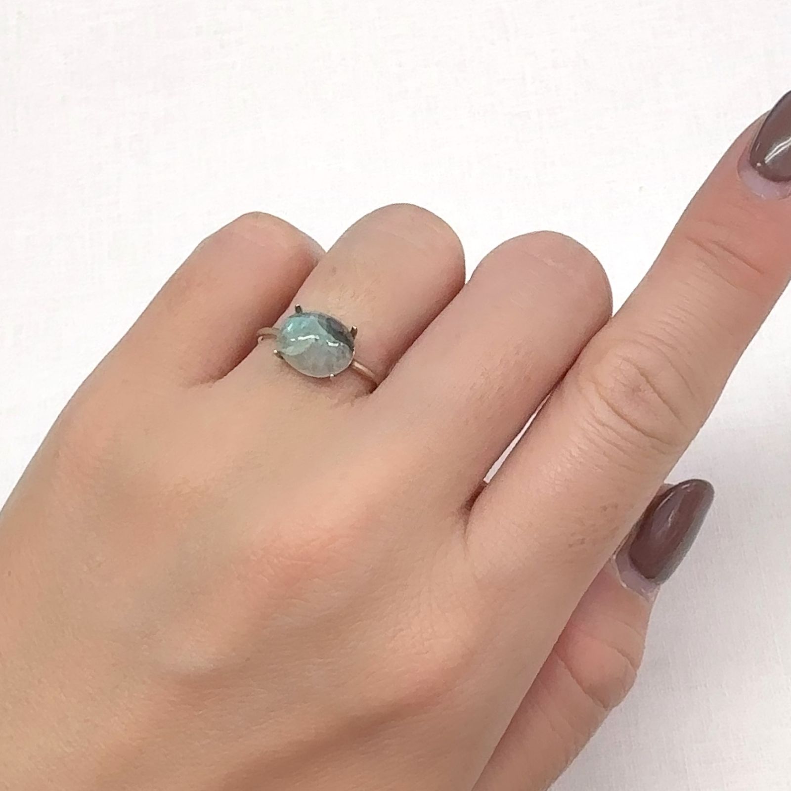 アホイトインクォーツ 南アフリカ・メッシーナ鉱山産 2.19ct [241029314]10x8.1mm前後