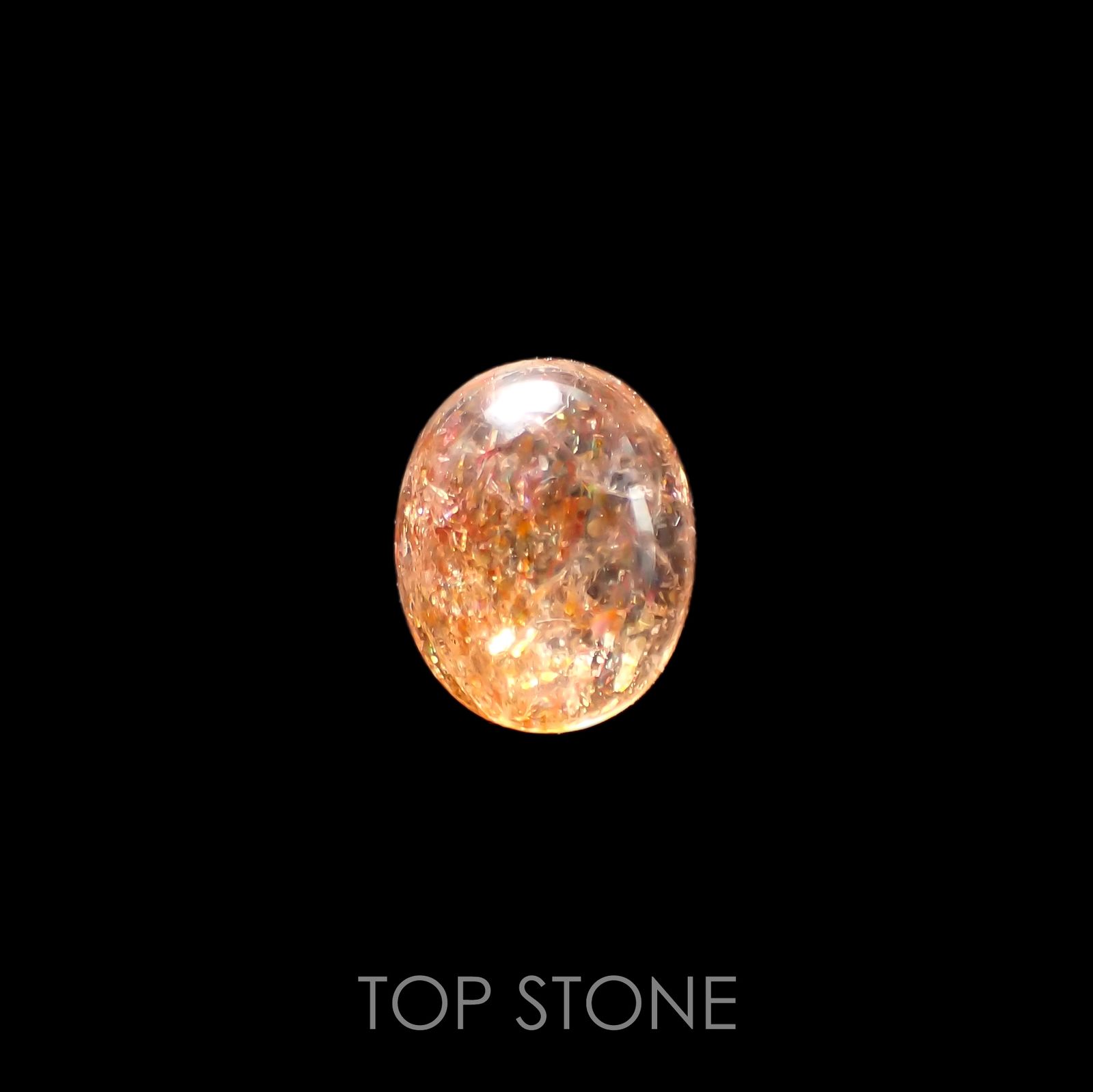 イリュージョンサンストーン(宝石名フェルドスパー) タンザニア産 3.46ct 識別済[211013334]10.1×8.1mm前後