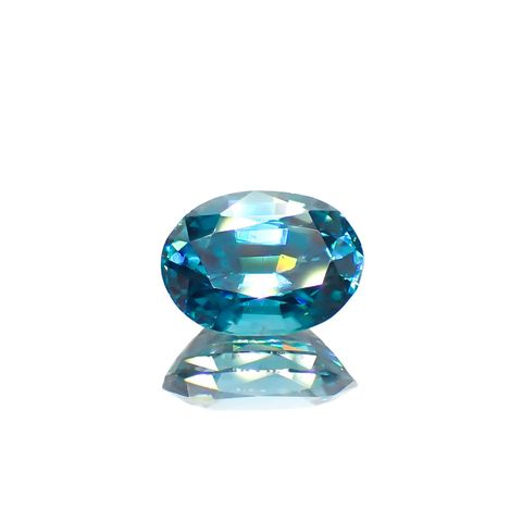 ラタナキリブルージルコン(宝石名ブルー・ジルコン)カンボジア産 2.147ct ソ付(彩珠)[220918086]8.4x6.2mm前後