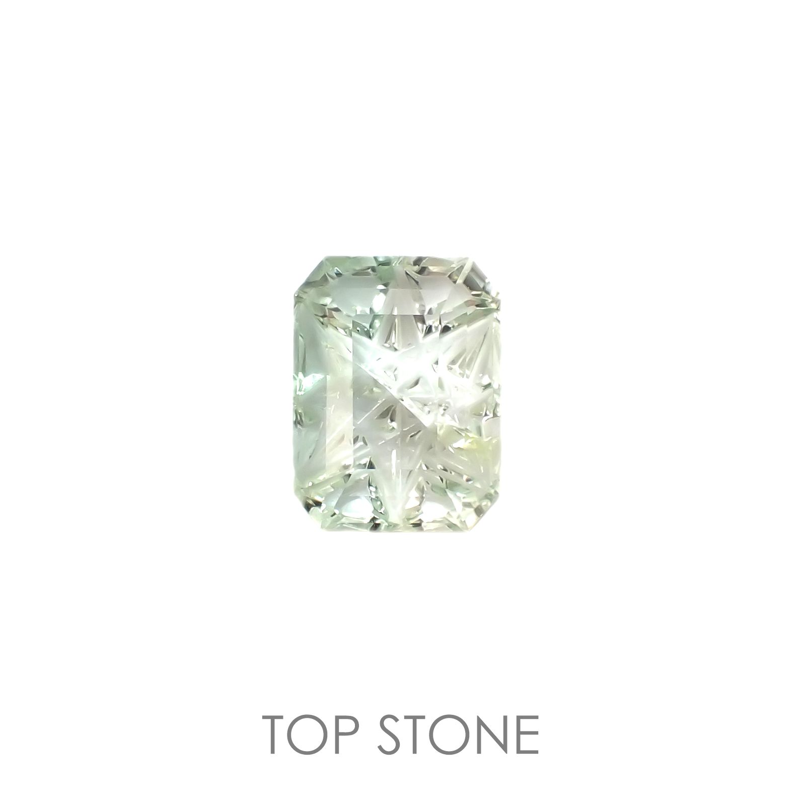 ◇甲州貴石切子Plus Three◇ミントトルマリン(宝石名トルマリン)カード付き ルワンダ産 1.189ct ソ付(彩珠)[220113927]7.6x5.8mm前後