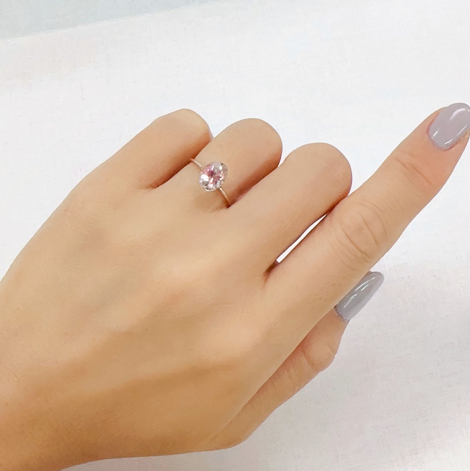 ピンククリスタルトルマリン(宝石名ピンク・トルマリン)コンゴ民主共和国産 1.45ct 識別済[230823231]8.1x6.1mm前後