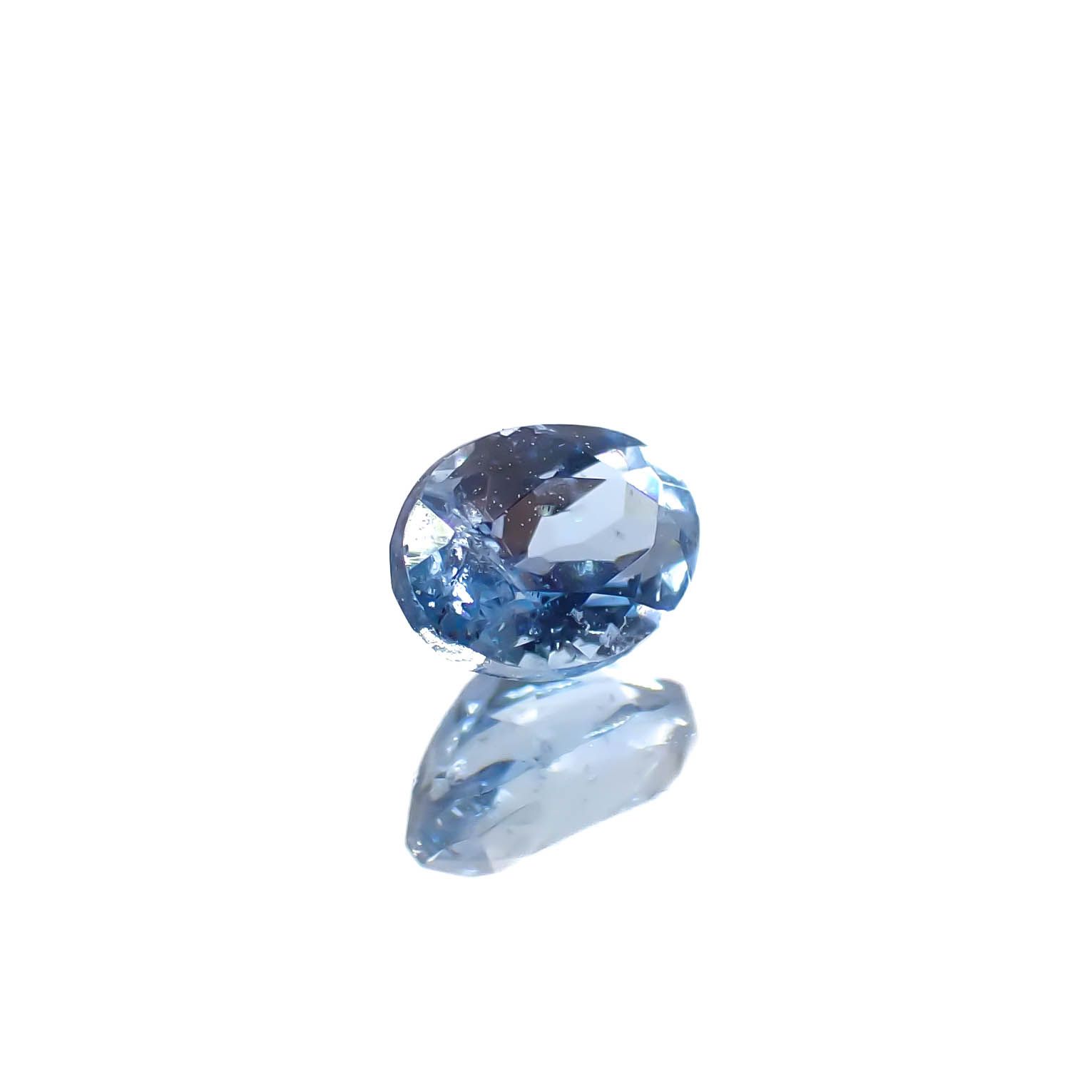 タトゥーアクアマリン ブラジル・ミナスジェライス州タトゥー鉱山産 0.19ct[240627944]4.2x3.1mm前後