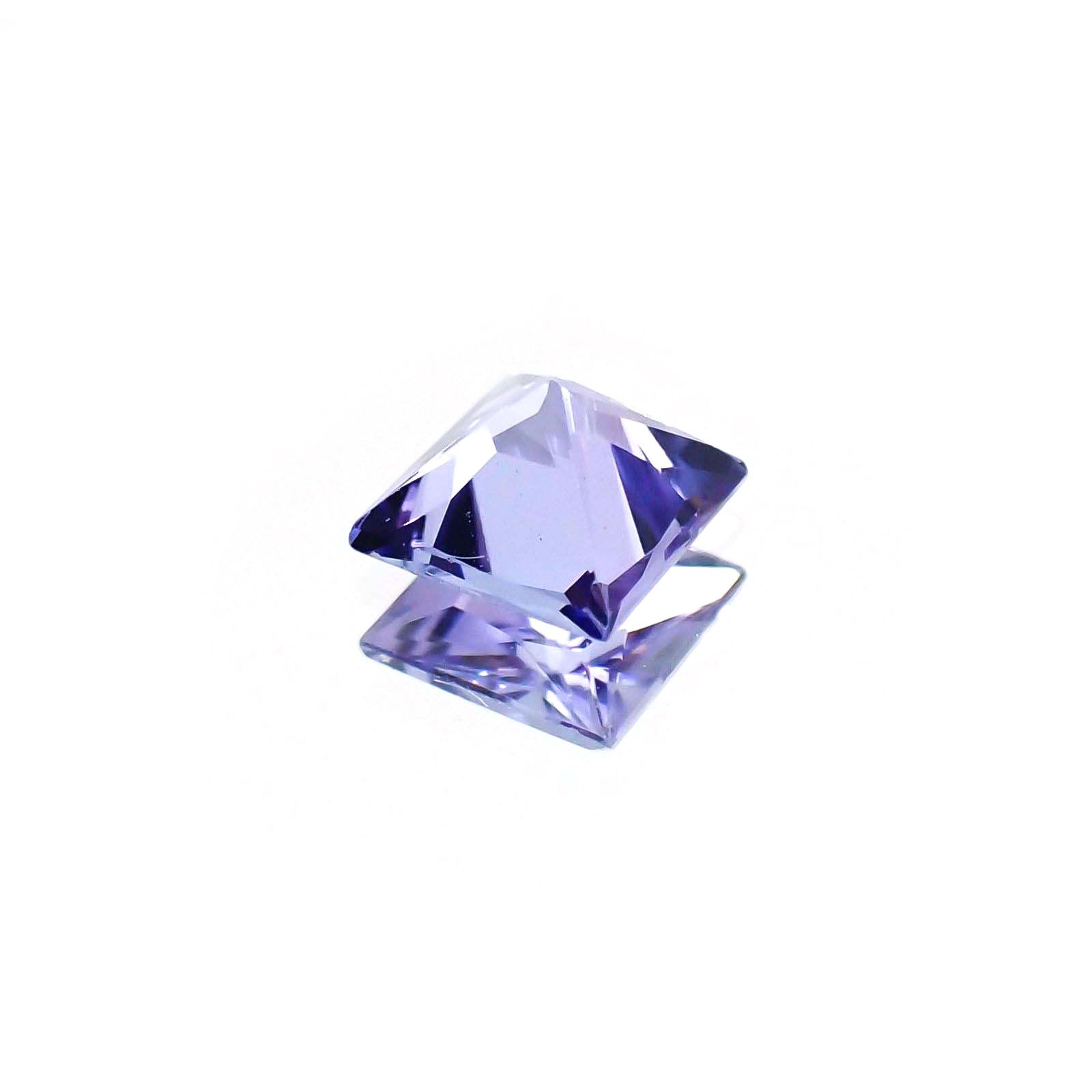 ◇プリンセスカット◇タンザナイト(宝石名タンザナイト)タンザニア産 0.45ct 識別済[230723012]4.5x4.4mm前後