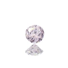 ピンクダイヤモンド(宝石名ダイアモンド I-2/LIGHT PURPLE PINK) 0.043ct ソ付(CGL)[230120140]2.17x2.25mm前後
