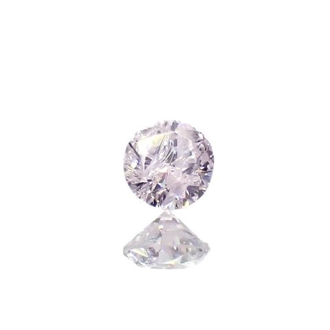 ピンクダイヤモンド(宝石名ダイアモンド I-2/LIGHT PURPLE PINK) 0.043ct ソ付(CGL)[230120140]2.17x2.25mm前後