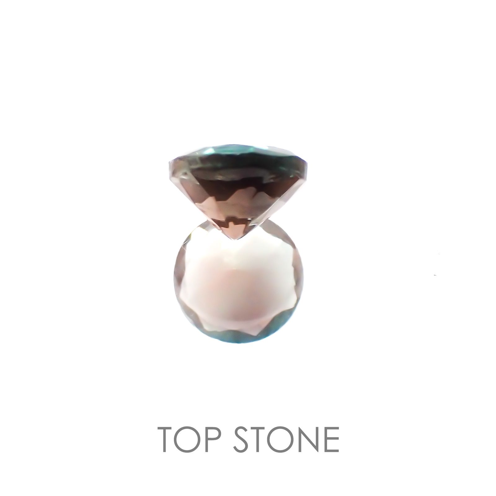 バイカラーオレゴンサンストーン アメリカ産 ルース 0.47ct[20118404]5.1×5.1mm前後