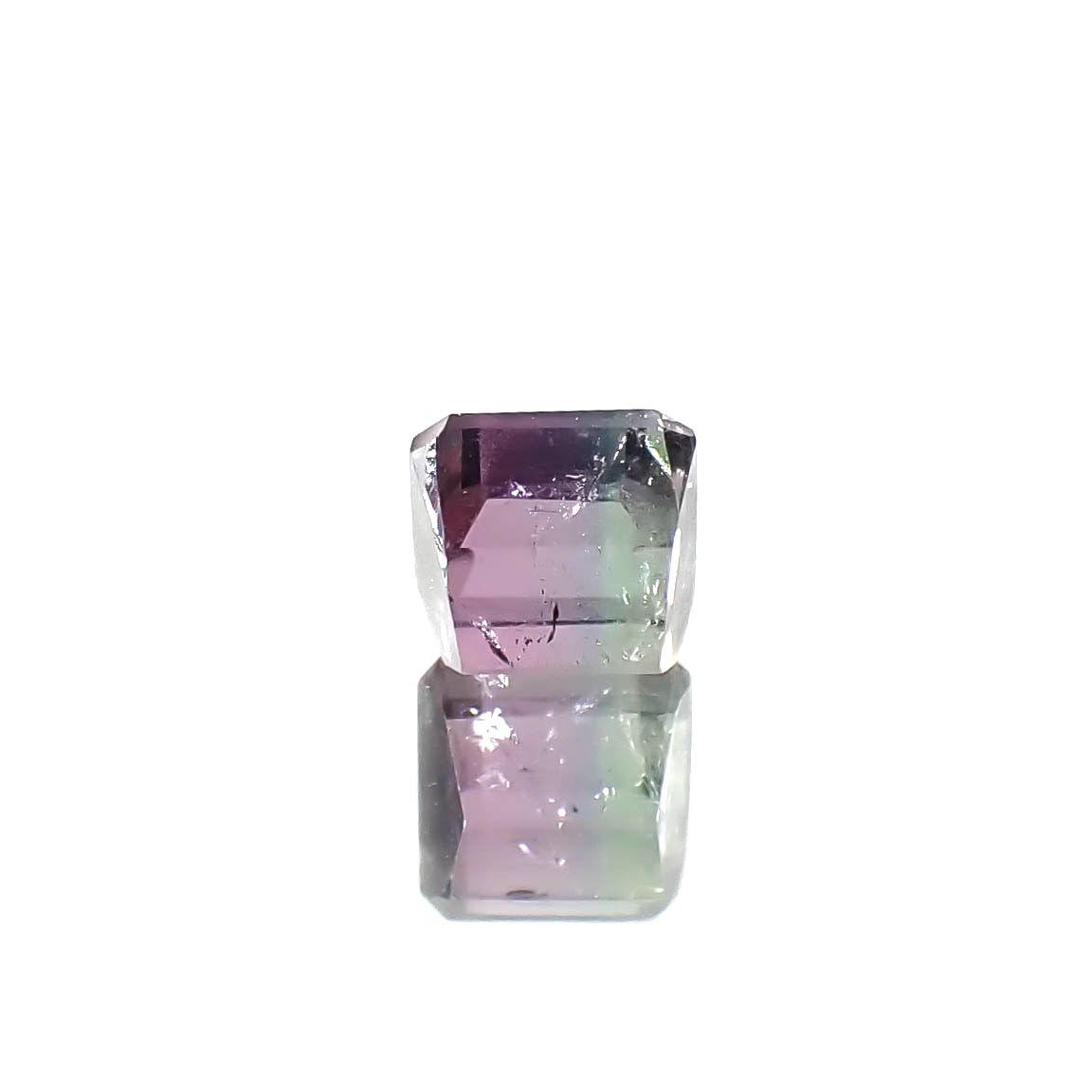バイカラートルマリン アフガニスタン産 0.68ct [250730929]4.4x4.4mm前後