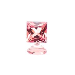 ◇プリンセスカット◇パパラチャサファイア ソーティング付き スリランカ産 ルース 0.084ct[20117823]2.3×2.2mm前後