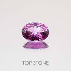 バイオレットサファイア非加熱(宝石名バイオレット・サファイア) マダガスカル産 0.75ct 識別済[21019212]6.6×4.8mm前後