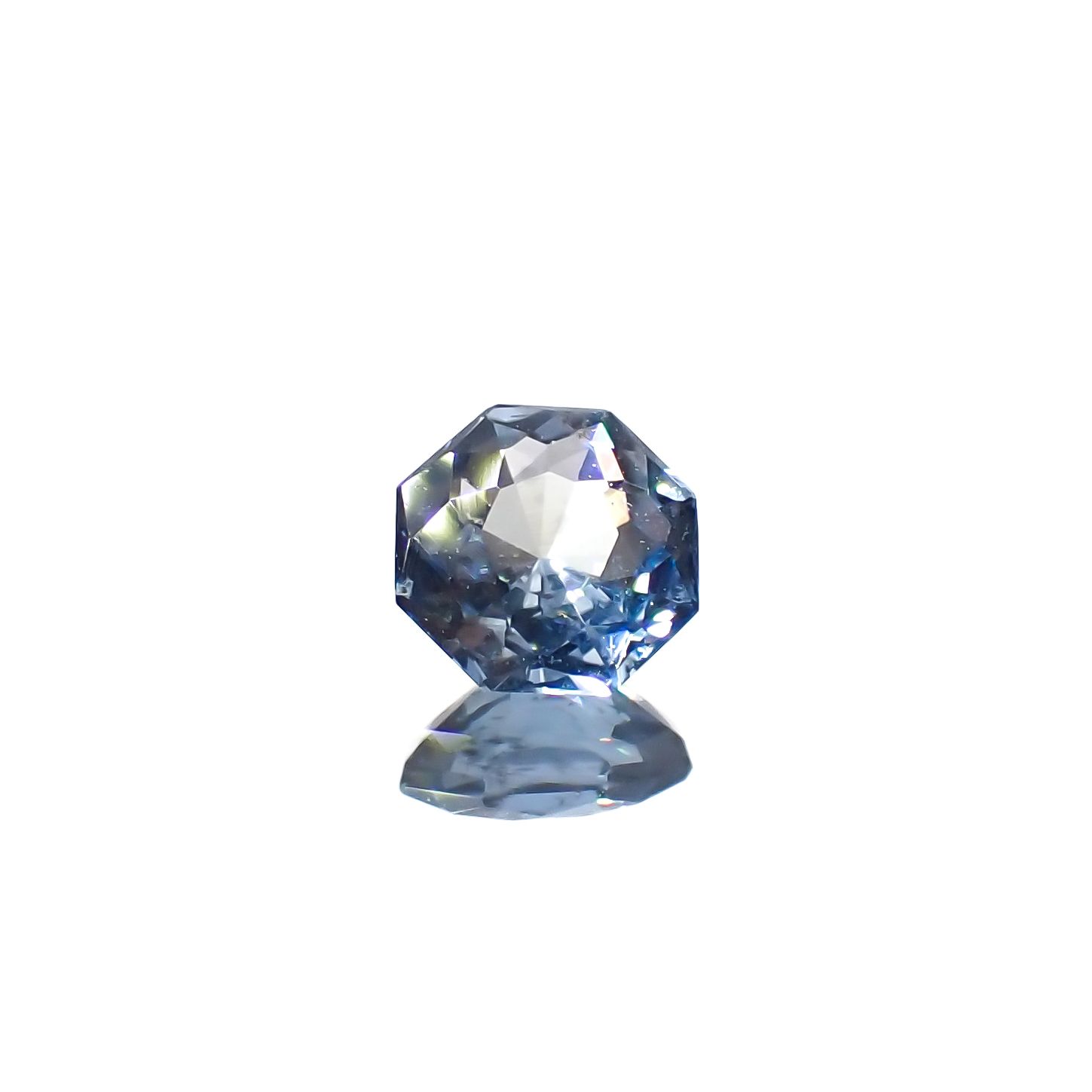 ◇オクタゴンカット◇アベンチュリンアクアマリン ブラジル・ミナスジェライス州産 0.22ct[240226003]4x3.9mm前後