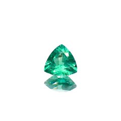 パライバトルマリン(宝石名トルマリン/別名パライバ・トルマリン)ブラジル・キントス鉱山産 0.503ct ソ付(宝貴協)[240928713]5.35x5.42mm前後