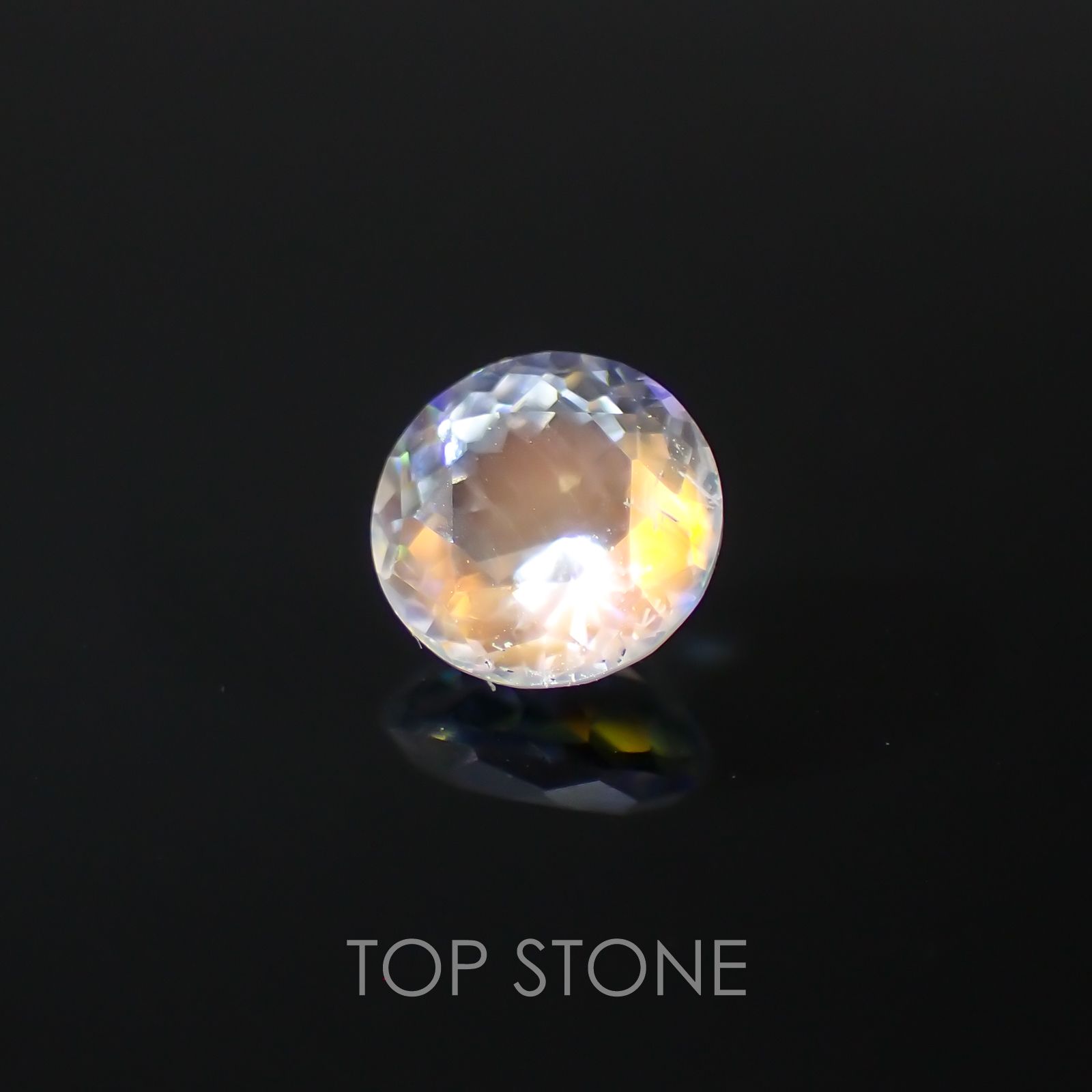 レインボームーンストーン(アンデシンラブラドライト) マダガスカル産 ルース 0.47ct[210310118]5.1×5.1mm前後