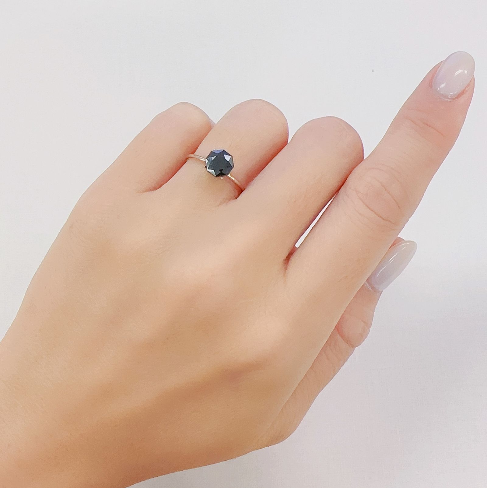 ◇オクタゴンカット◇ルチル単結晶 ブラジル産 1.52ct[230722742]6.5x6.4mm前後