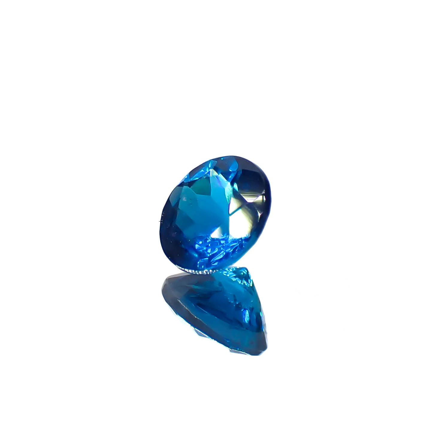 ディープブルーアパタイト マダガスカル産 0.34ct[240828636]4.4x4.4mm前後