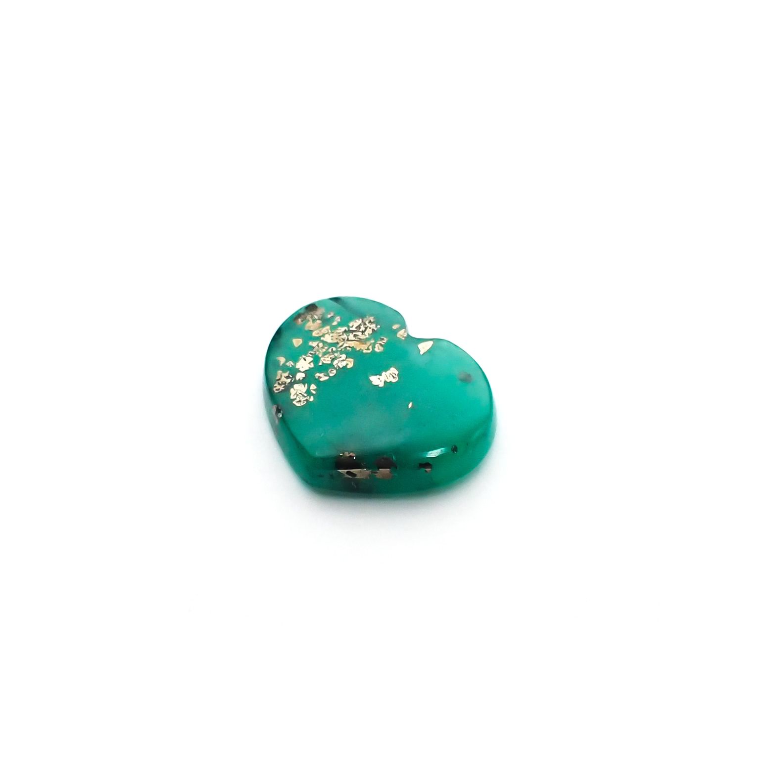 パイライトインエメラルド(宝石名パイライトインエメラルド) コロンビア・チボール鉱山産 2.122ct 彩珠鑑付[210711511]9×11.3mm前後