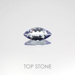 バイカラータンザナイト非加熱(宝石名バイカラー・ゾイサイト) タンザニア産 0.42ct 識別済[20127214]7.9×3.7mm前後