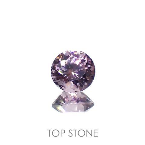 ラベンダーピンクスピネル(宝石名スピネル)ビルマ/マダガスカル産 0.46ct 識別済[220917594]4.7x4.6mm前後