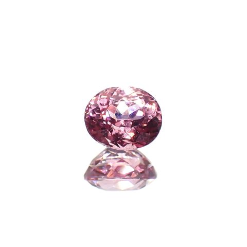 カラーシフトマラヤガーネット(宝石名ガーネット)タンザニア産 識別済 1.27ct / 6.6x5.5mm前後 [260415015]