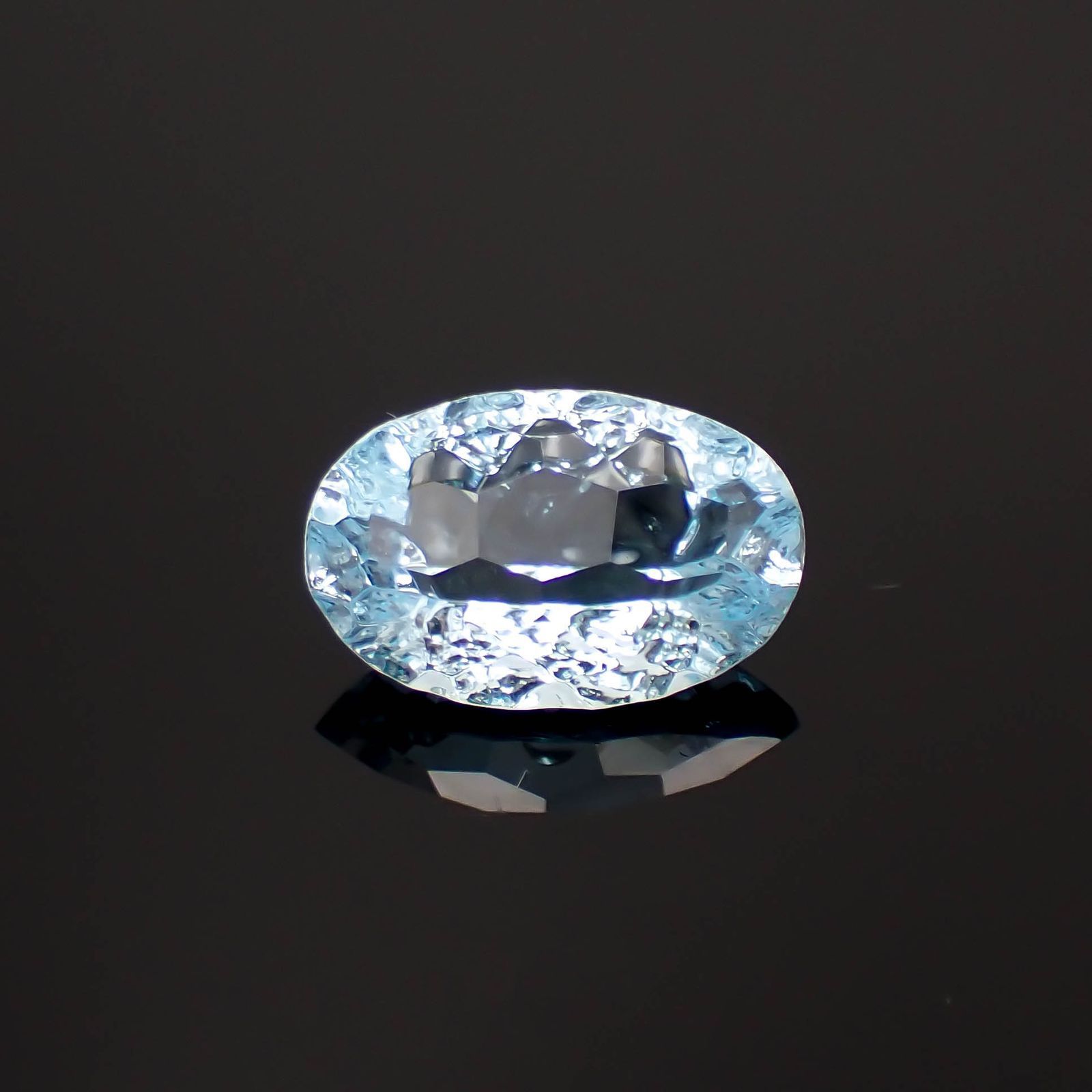 ◇カスタムカット◇ブルートパーズ ブラジル産 3.65ct[221219338]12x8.1mm前後