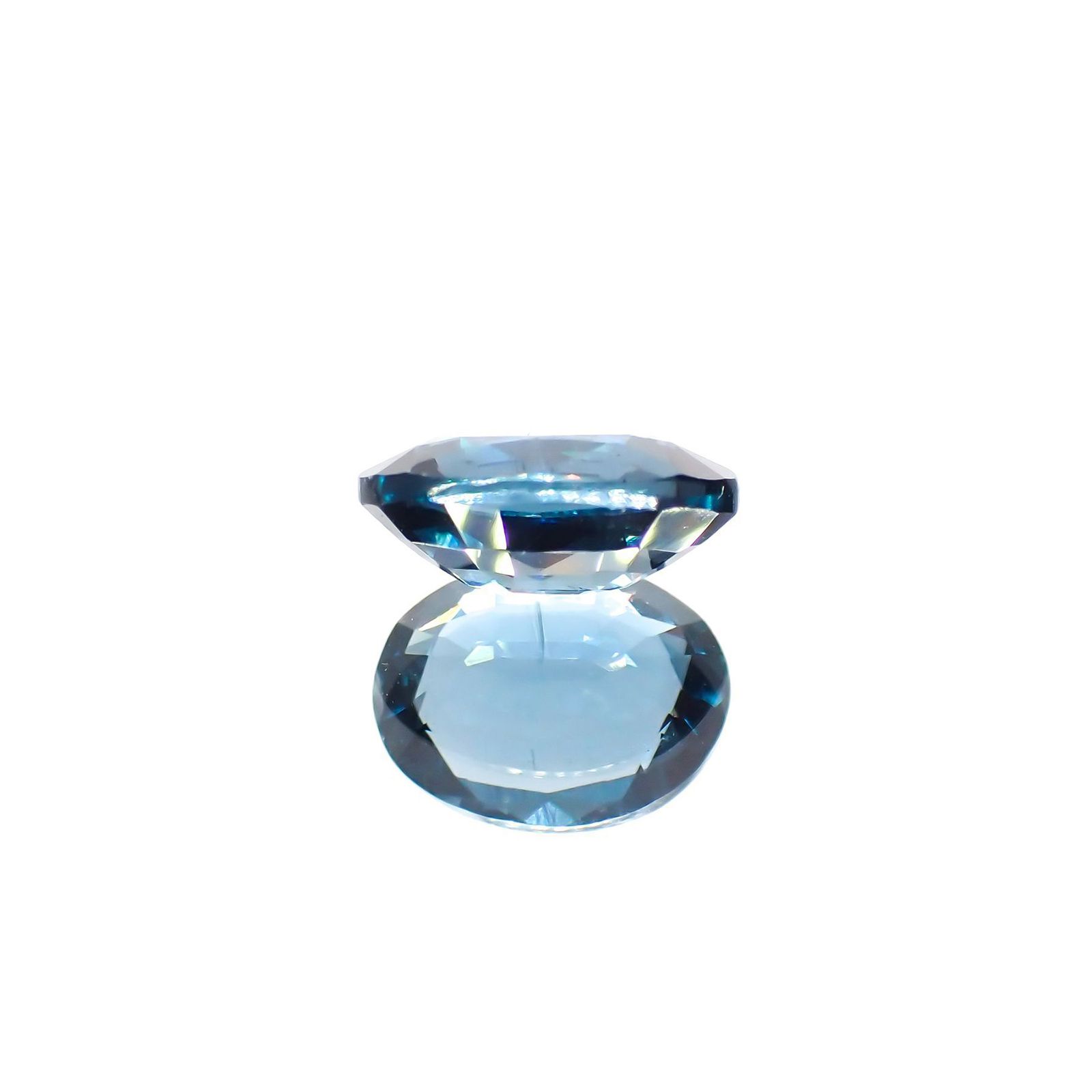 オーシャンブルーカイヤナイト(宝石名カイヤナイト) ネパール産 2.10ct 識別済[210410523]8.8×6.9mm前後