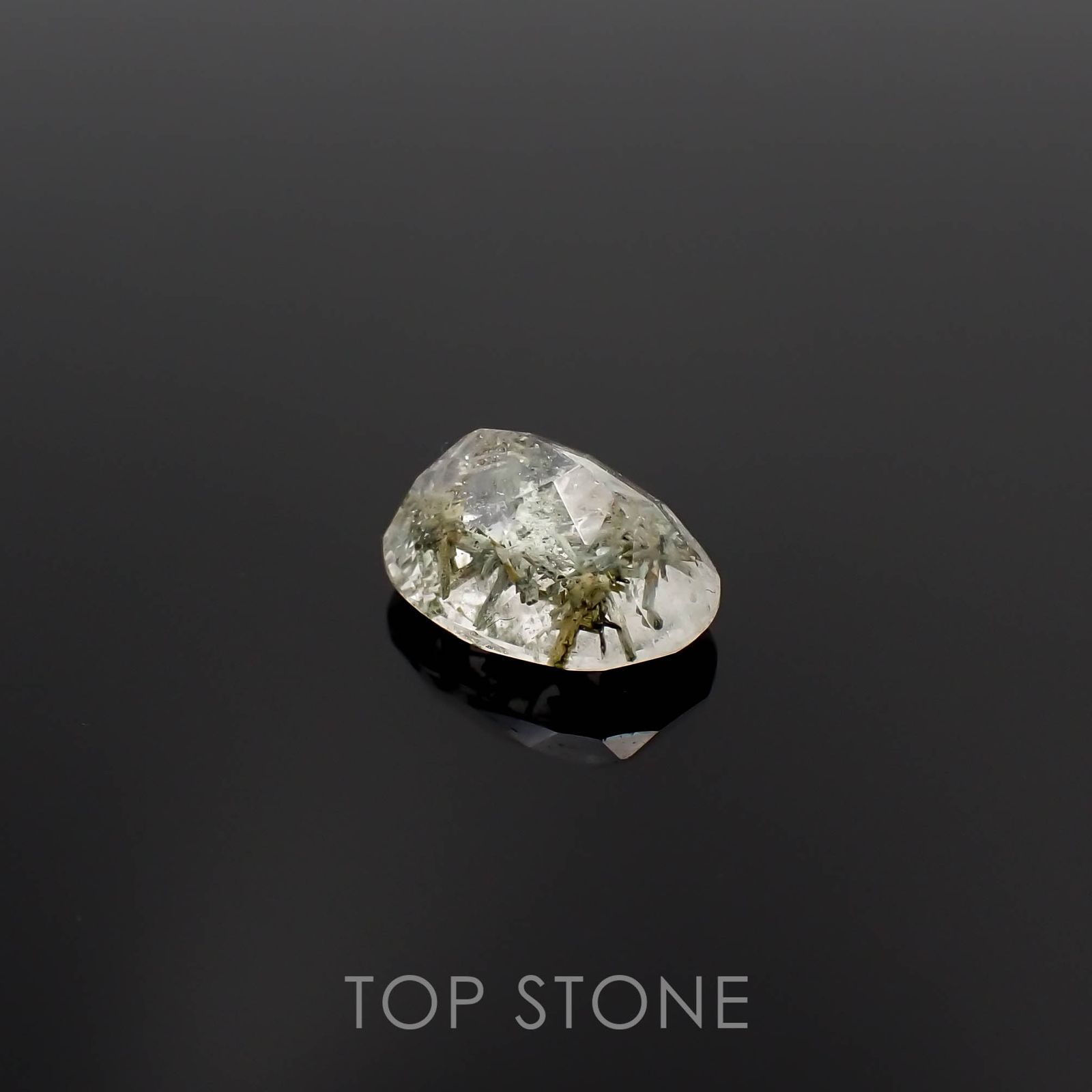 ヘデンベルジャイトインクォーツ インドネシア産 2.68ct[230120044]10.6x7.8mm前後