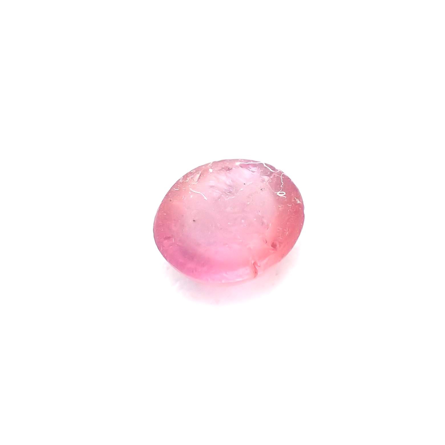ペツォッタイトキャッツアイ(宝石名ペツォッタイト・キャッツアイ) マダガスカル産 0.657ct ソ付(彩珠)[20107022]5.7×5.1mm前後