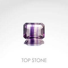 パーティカラーフローライト(宝石名パーティカラード・フルオライト) ブラジル産 2.47ct 識別済[2010107053]8.8×7mm前後
