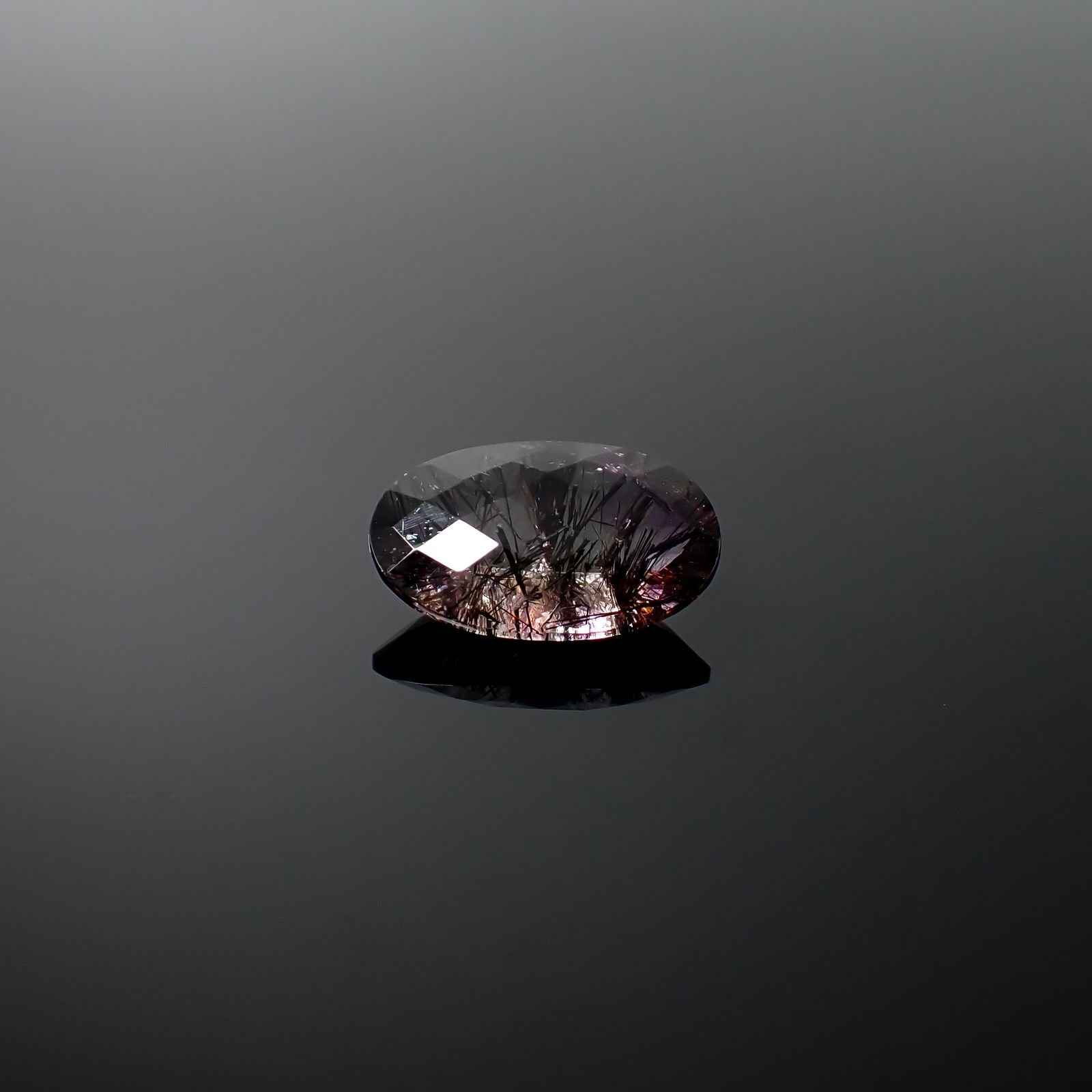 ◇チェッカーカット◇アメジストエレスチャル ブラジル産 9.16ct / 18.9x12.3mm前後 [260933026]