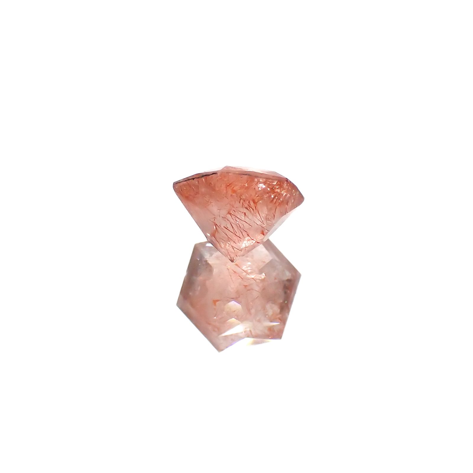 ◇ヘキサゴンカット◇ストロベリークォーツ カザフスタン産 0.72ct[240125486]5.6x5.5mm前後