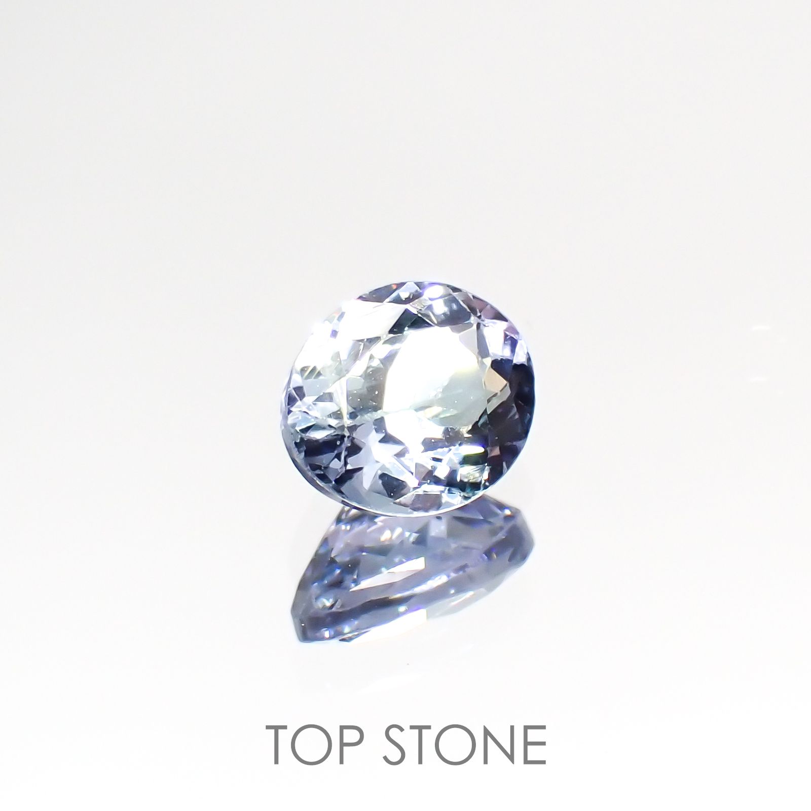 バイカラータンザナイト(宝石名バイカラー・ゾイサイト) タンザニア産 0.95ct 識別済[210912645]6.7×5.6mm前後