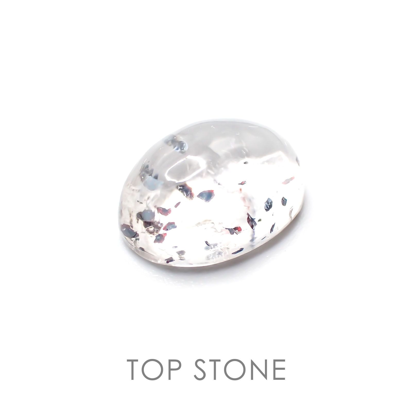 ヘマタイトインクォーツ 中国産 ルース 6.96ct[20117987]13.6×10.3mm前後