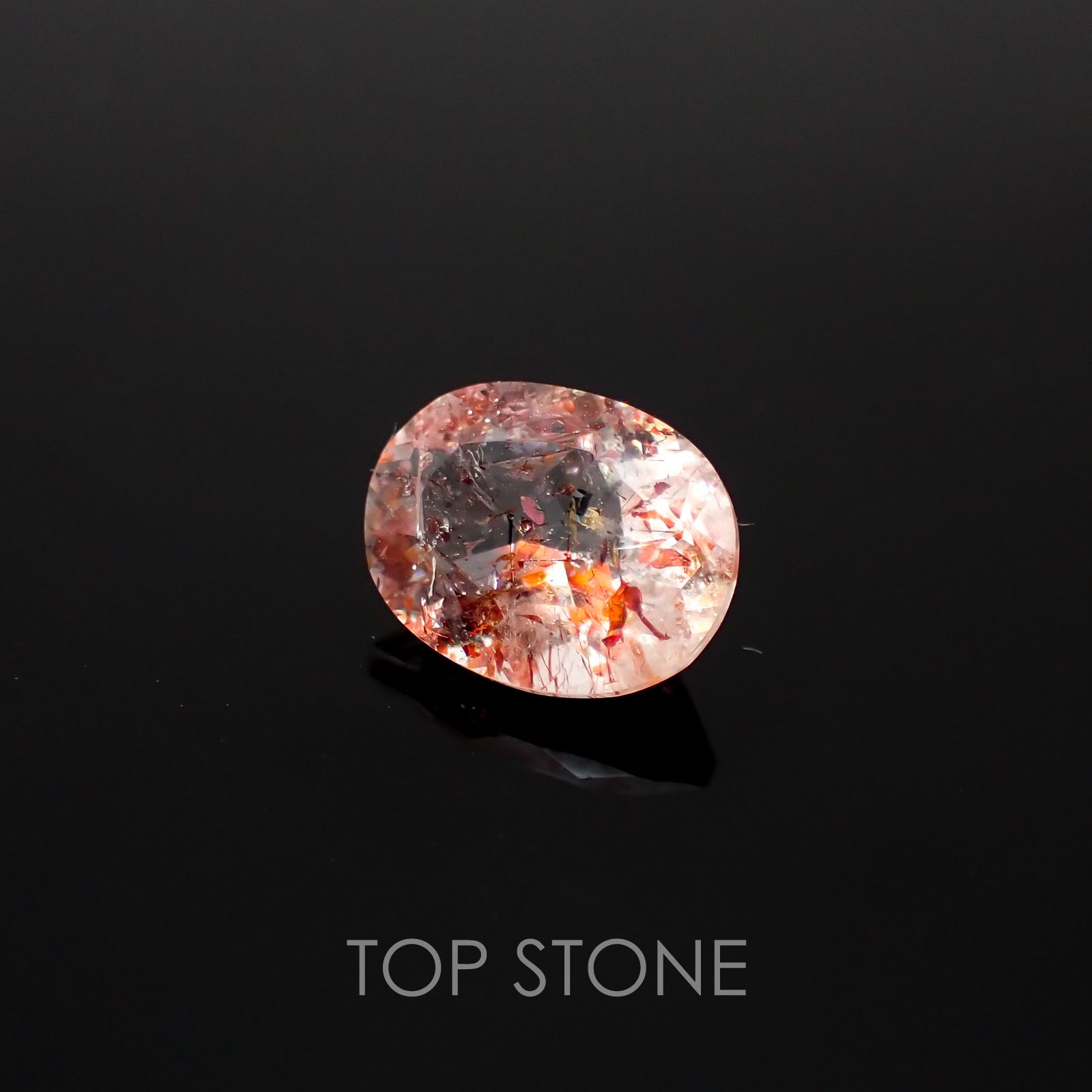 ファイヤークォーツ ナイジェリア産 1.49ct[210410201]8.7×6.8mm前後