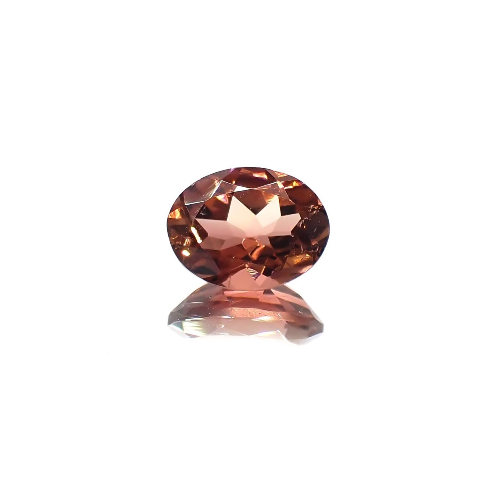 オレンジトルマリン(宝石名トルマリン)コンゴ民主共和国産 識別済 1.26ct / 8x6.2mm前後 [260120852]