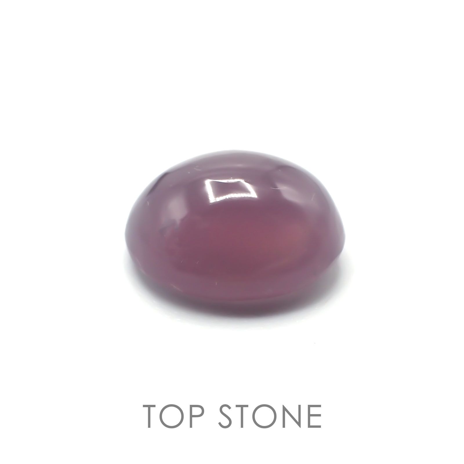 パープルカルセドニー(宝石名バイオレット・カルセドニー) インドネシア産 7.85ct 識別済[21017974]14.1×12.1mm前後