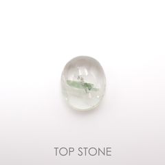 グリーントルマリンインクォーツ ブラジル・ミナスジェライス州産 8.77ct[221018310]14.7x12mm前後