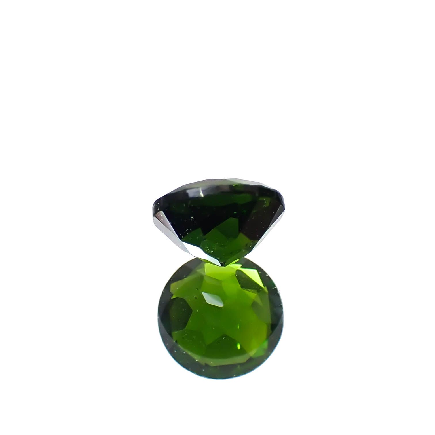 クロムダイオプサイド(宝石名クロム・ダイオプサイド)ロシア産 0.59ct 識別済[250430277]5.1x5.1mm前後