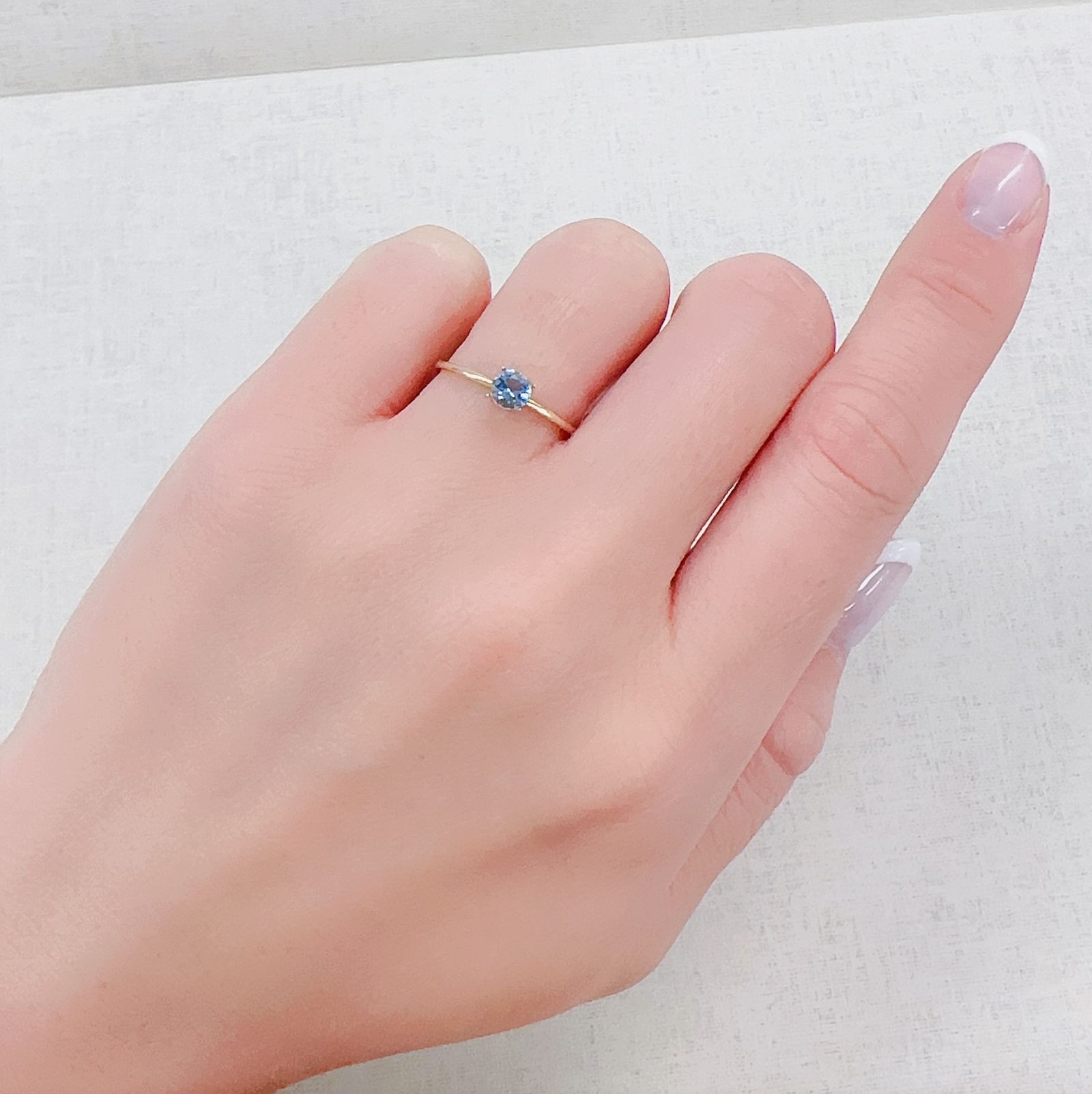 アクアマリン(宝石名アクアマリン)モザンビーク産 0.25ct 識別済[230421767]4.3x4.3mm前後