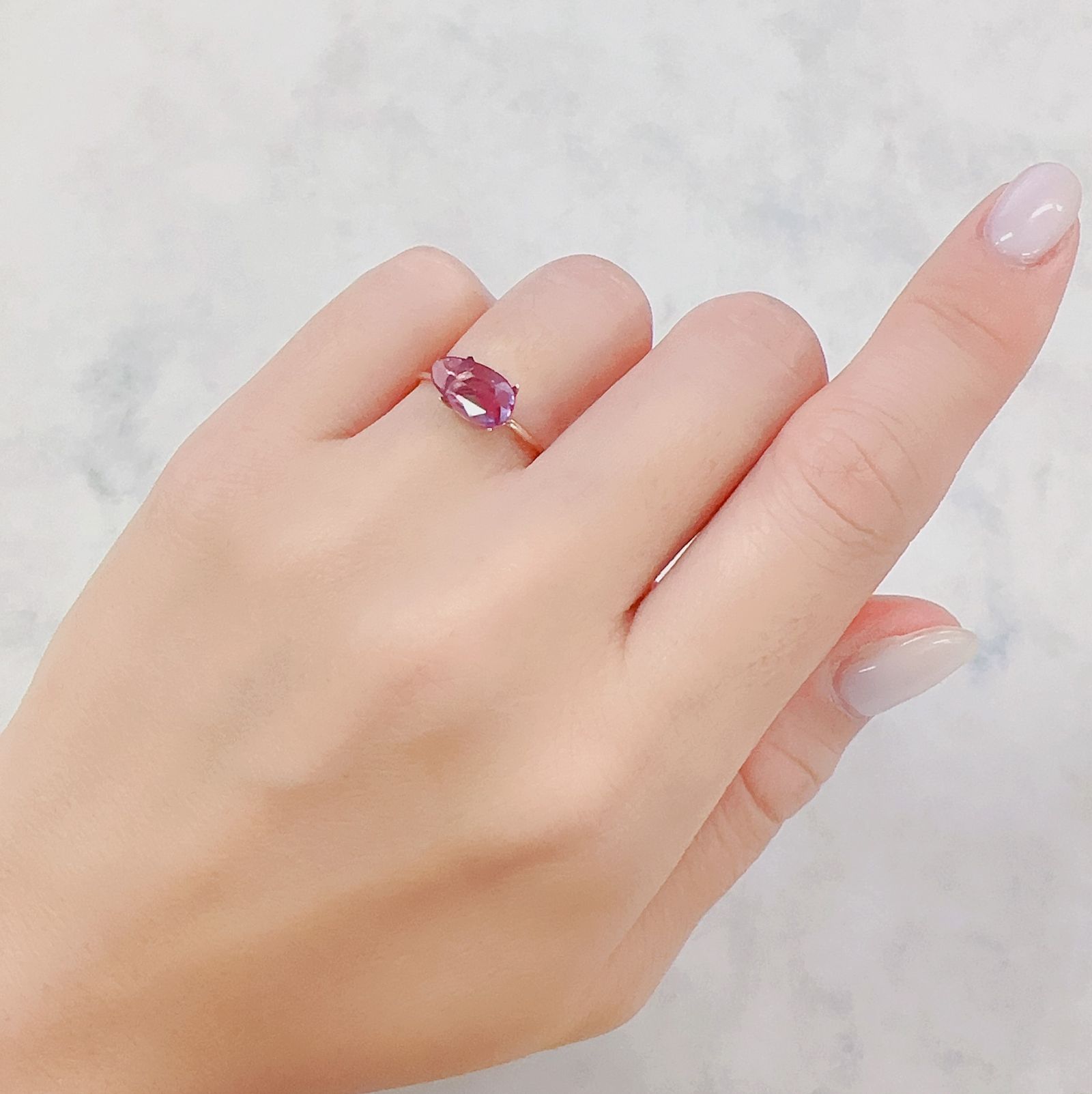 ◇ローズカット◇パープルピンクサファイア マダガスカル産 1.15ct[230722670]9.7x5.7mm前後
